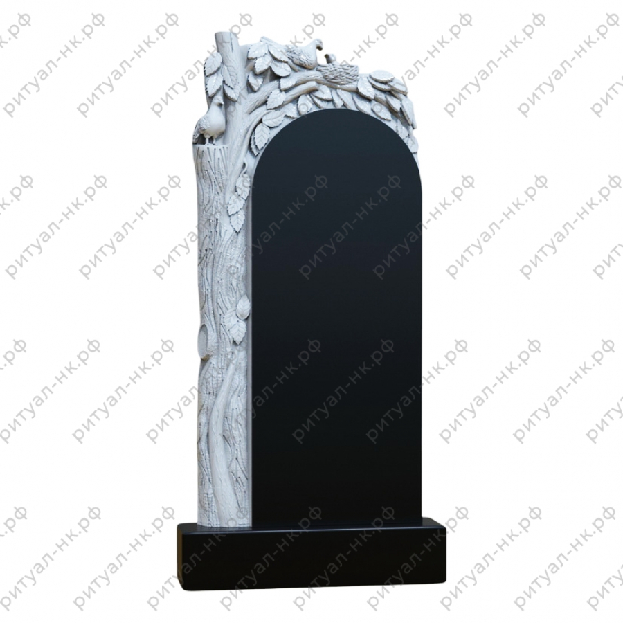 Резной памятник с деревом № 22