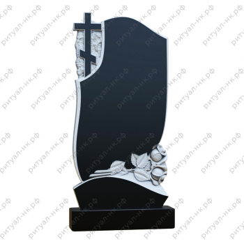 Резной памятник цветы № 119