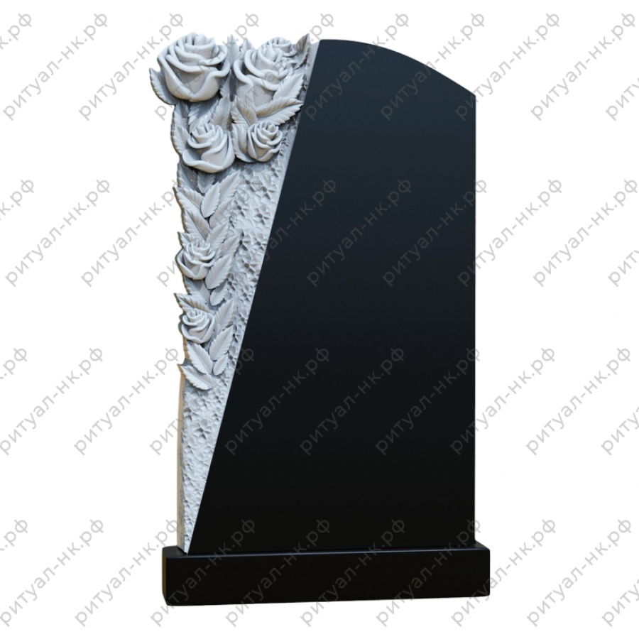 Резной памятник цветы № 106