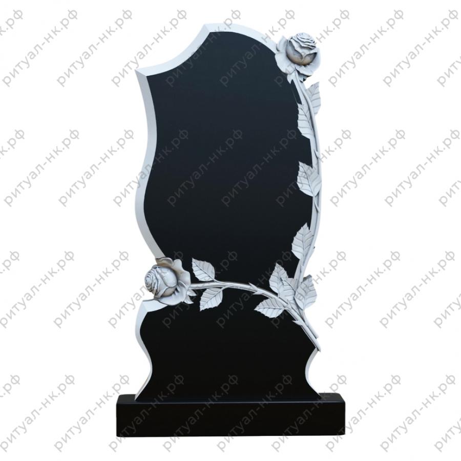 Резной памятник цветы № 124