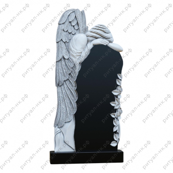 Резной памятник ангел № 49