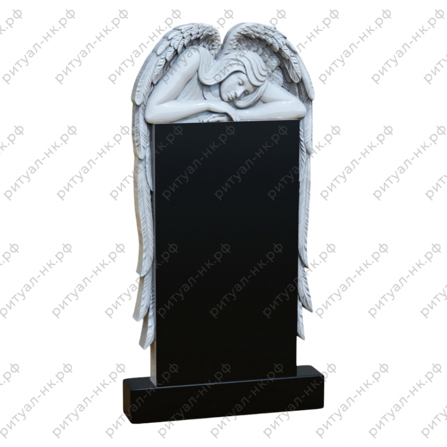 Резной памятник ангел № 17