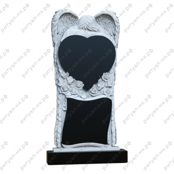 Резной памятник ангел № 42