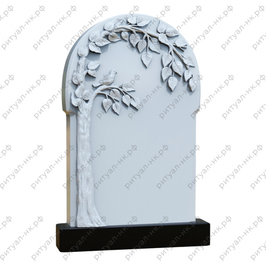 Резной памятник с деревом № 25