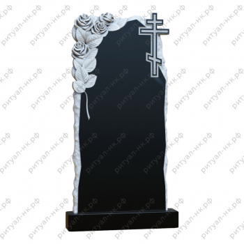 Резной памятник цветы № 64