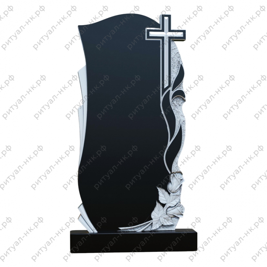 Резной памятник с пламенем № 1