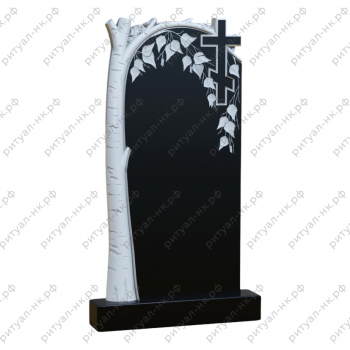 Резной памятник с деревом № 5