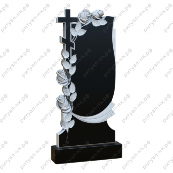 Резной памятник цветы № 46