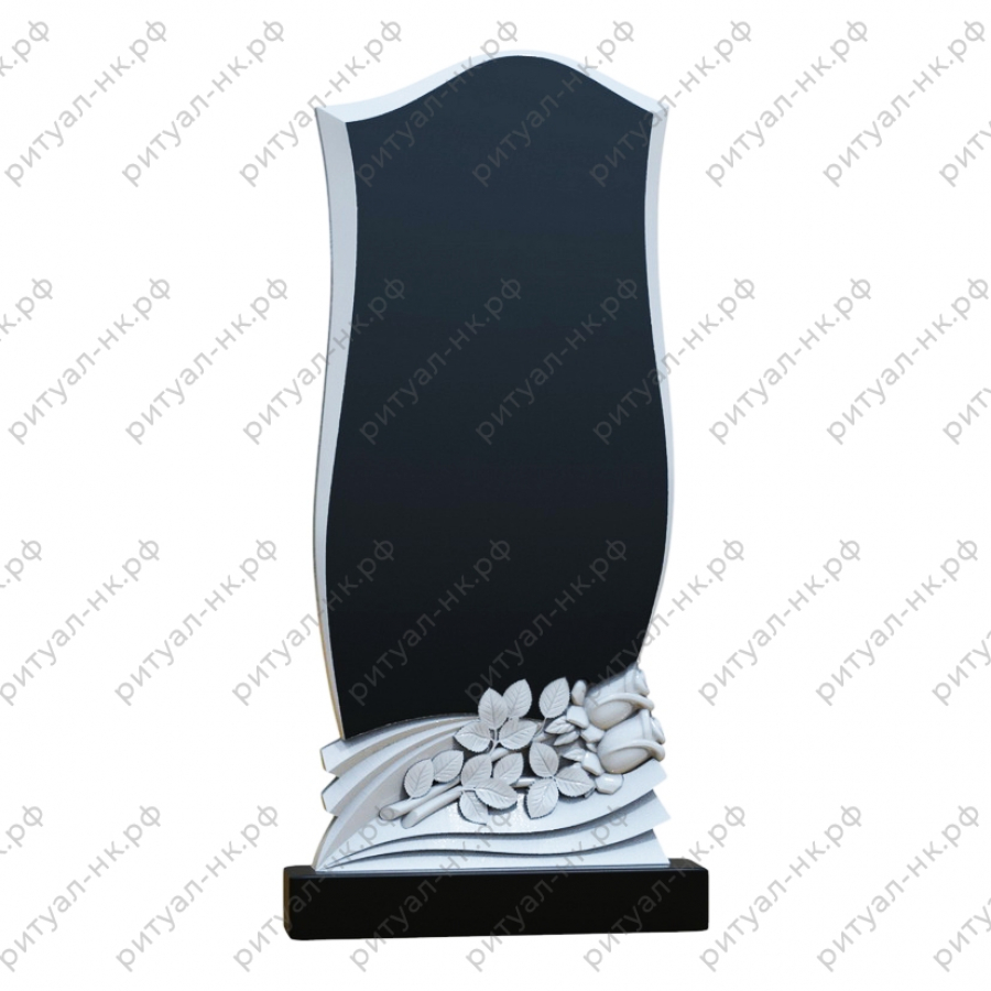 Резной памятник цветы № 79