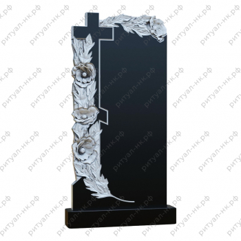 Резной памятник цветы № 135