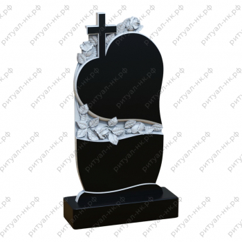 Резной памятник цветы № 55