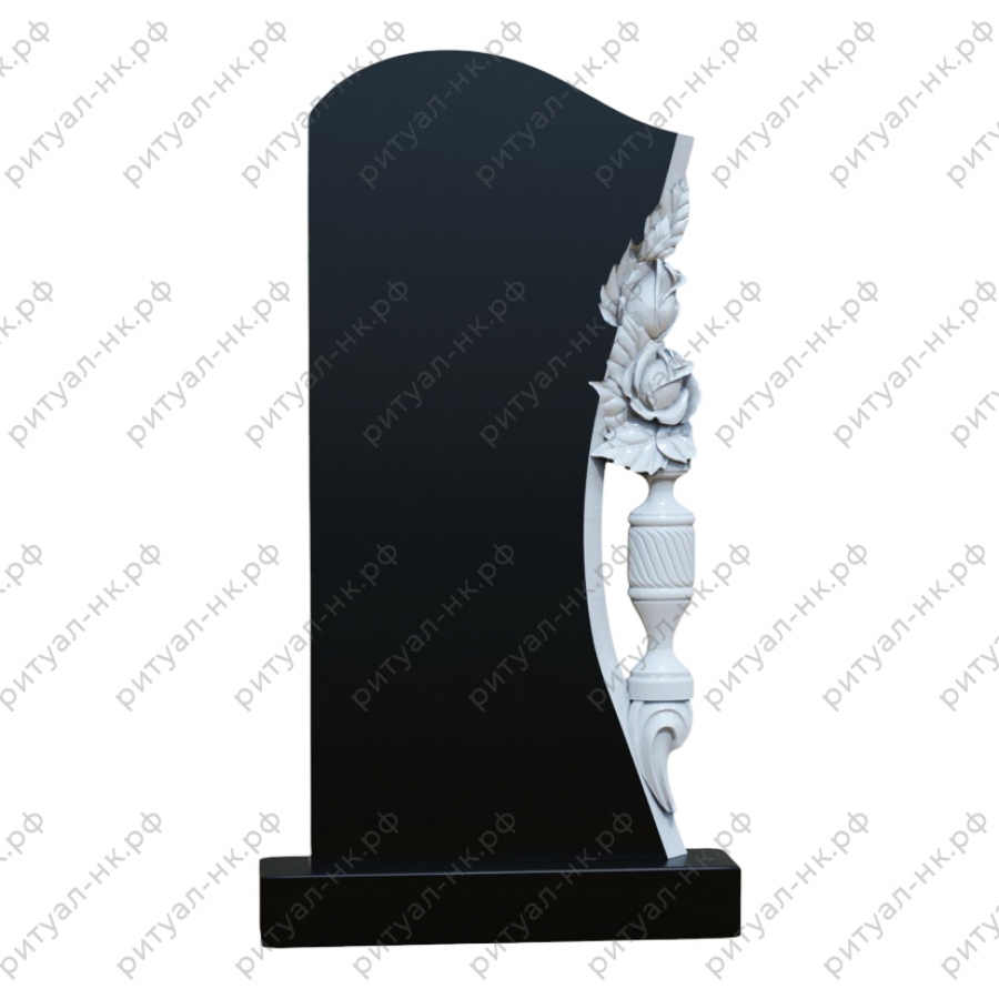 Резной памятник цветы № 26