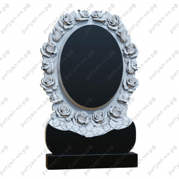 Резной памятник цветы № 85