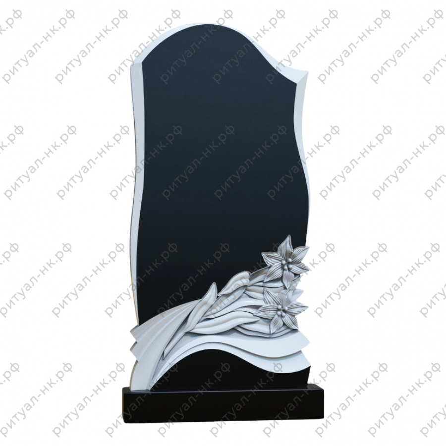 Резной памятник цветы № 9