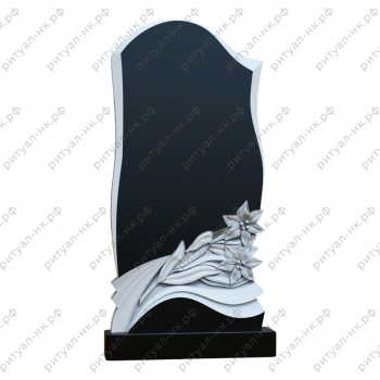 Резной памятник цветы № 9