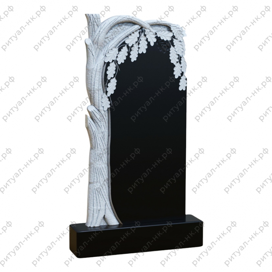 Резной памятник с деревом № 7