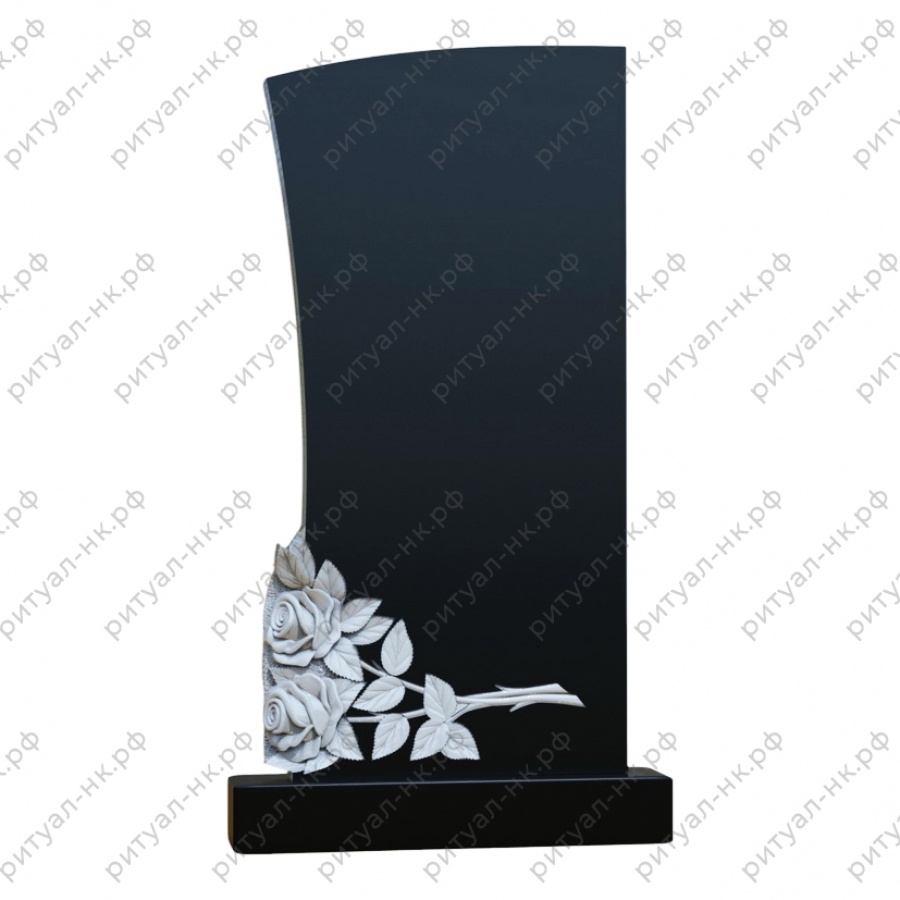 Резной памятник цветы № 137