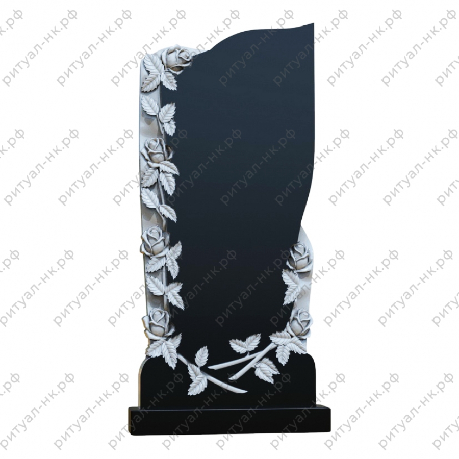 Резной памятник цветы № 80