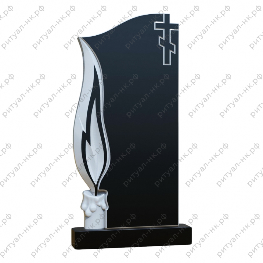 Резной памятник со свечой № 5