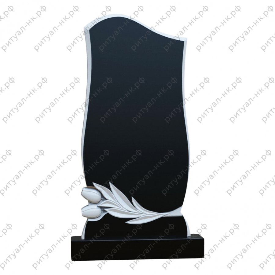 Резной памятник цветы № 120