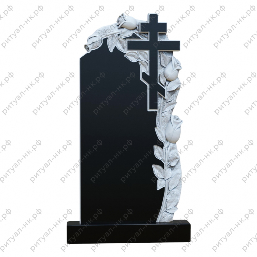 Резной памятник цветы № 112