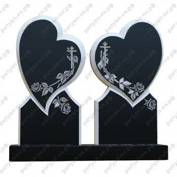 Резной памятник двойной № 4