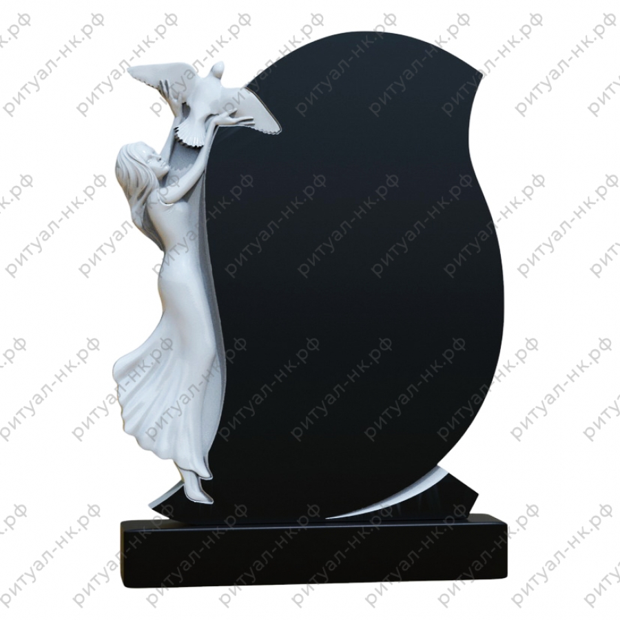 Резной памятник с птицей № 27