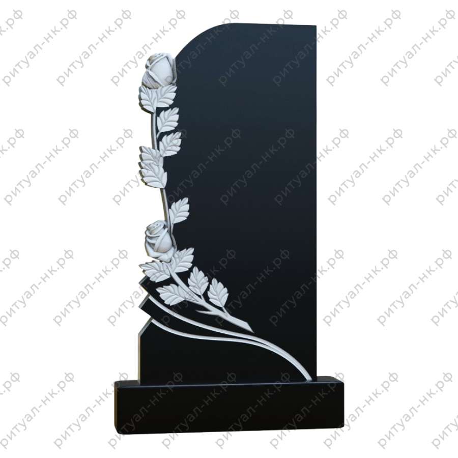 Резной памятник цветы № 156