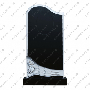 Резной памятник цветы № 40