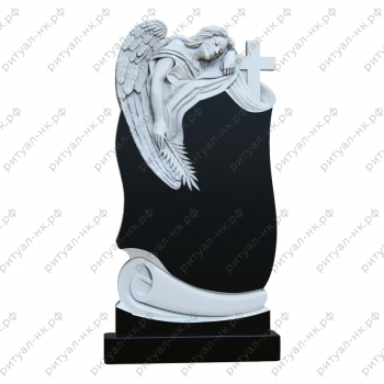 Резной памятник ангел № 5