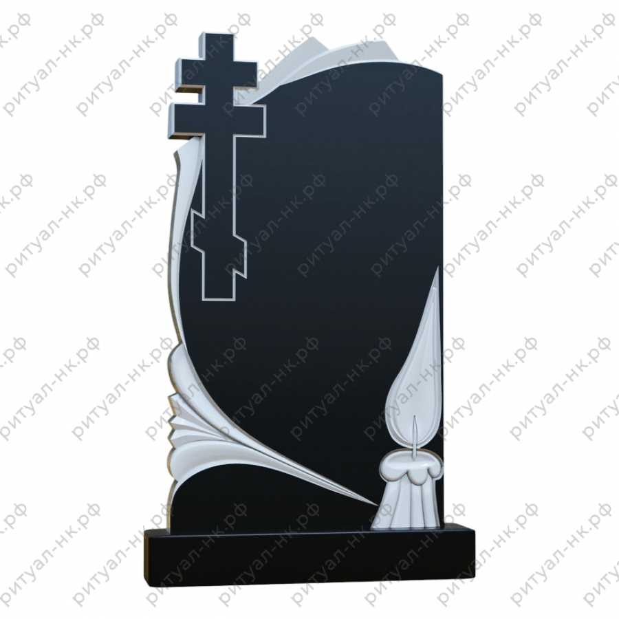 Резной памятник со свечой № 8