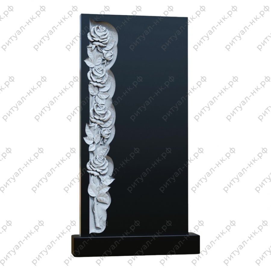 Резной памятник цветы № 50