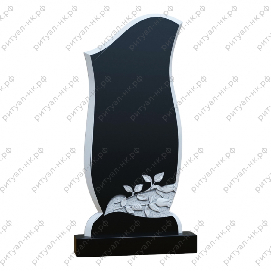 Резной памятник цветы № 93