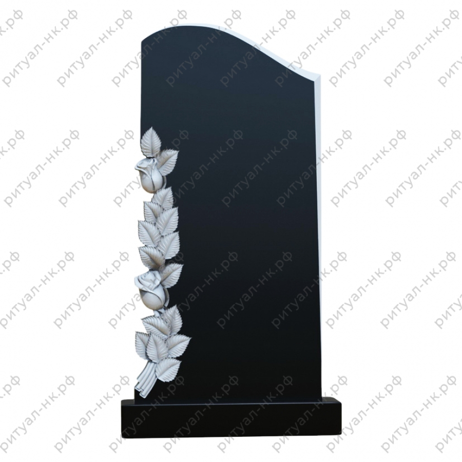 Резной памятник цветы № 122