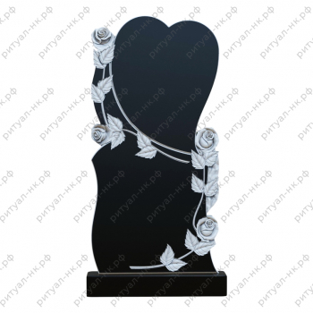 Резной памятник с сердцем № 9