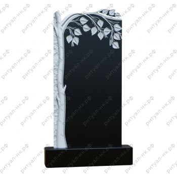 Резной памятник с деревом № 34