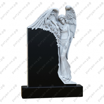 Резной памятник ангел № 20