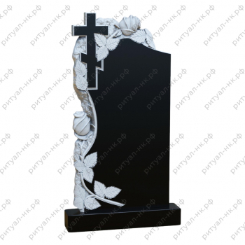 Резной памятник цветы № 56