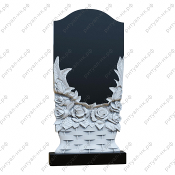 Резной памятник цветы № 58