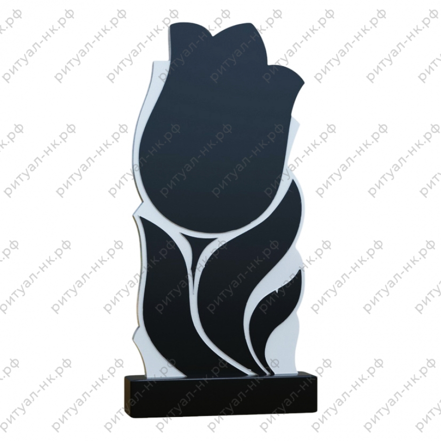 Резной памятник цветы № 151