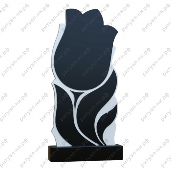 Резной памятник цветы № 151