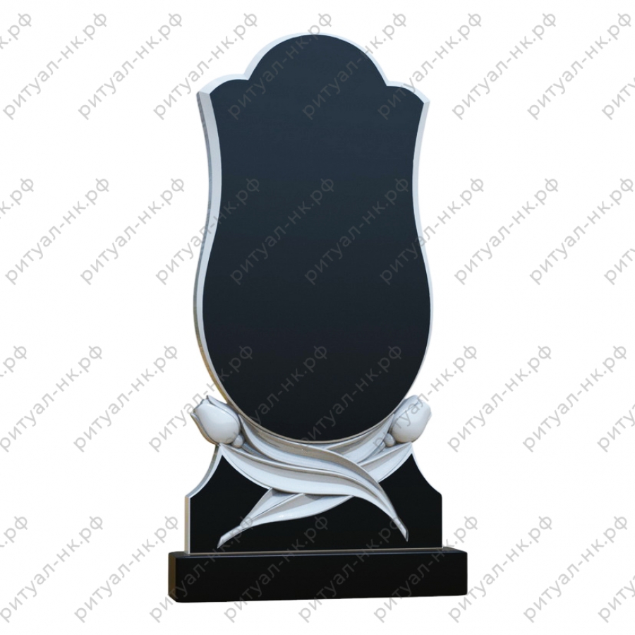 Резной памятник цветы № 20