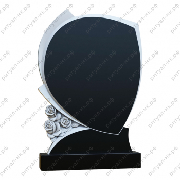 Резной памятник цветы № 128