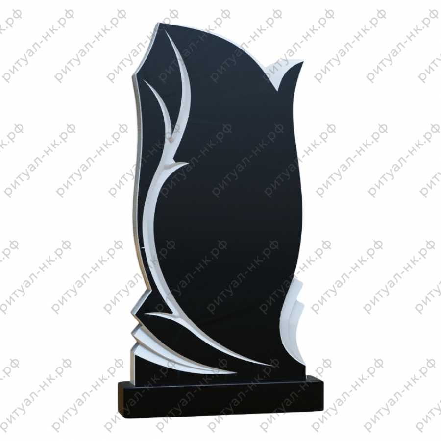 Резной памятник цветы № 148