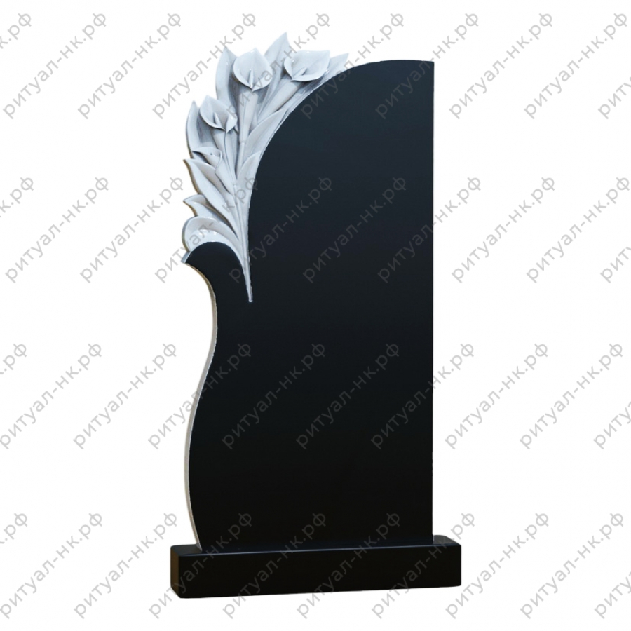 Резной памятник цветы № 34