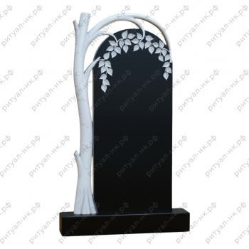 Резной памятник с деревом № 2