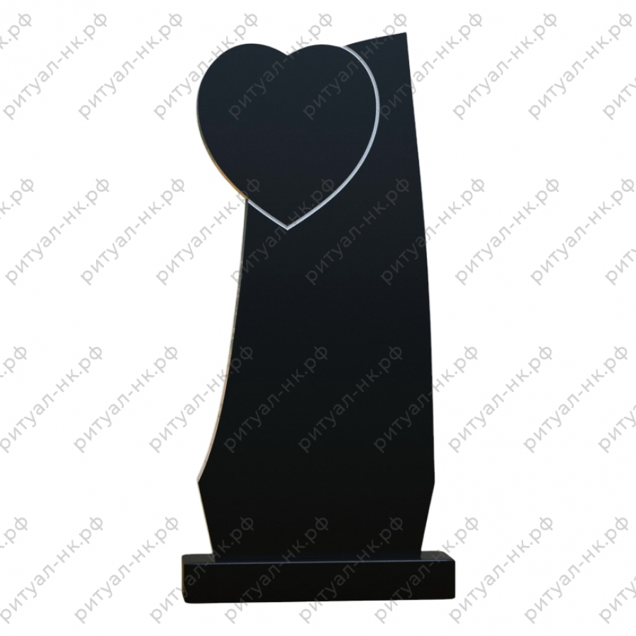 Резной памятник с сердцем № 18